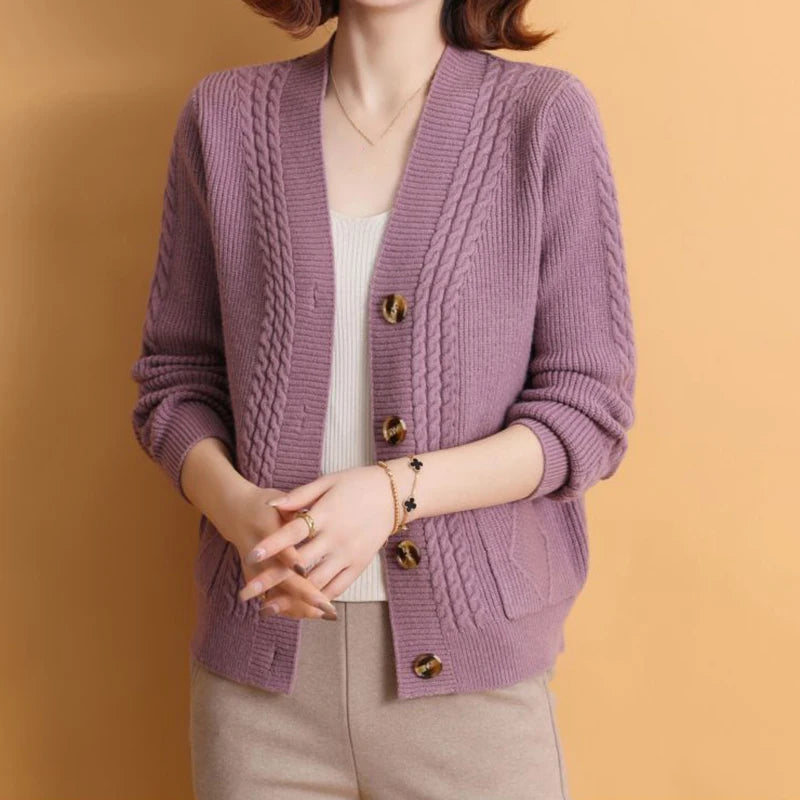 Cardigan De Malha Mulheres