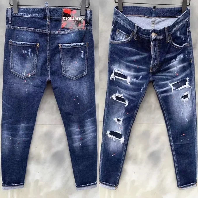 Jeans Rasgado Alta Qualidade DSQUARED