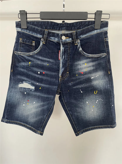 Verão Novos Jeans Calças de Cinco Pontos dsquared2