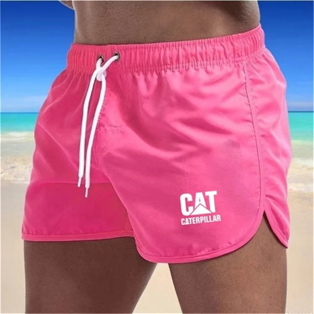 Shorts de praia masculinos de verã