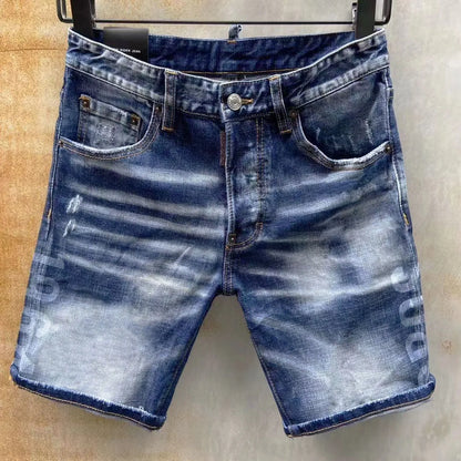 Fashion Splash-ink ICON Denim Shorts Men's